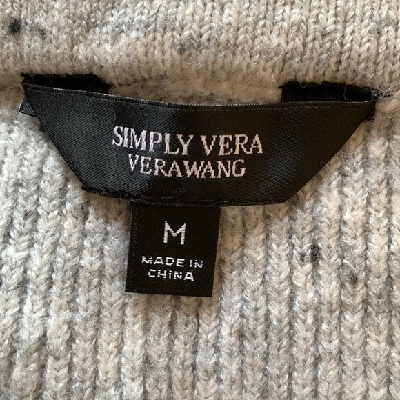 Simply Vera Rib Knit Grey Midi Skirt - Size M - Picture 6 of 8